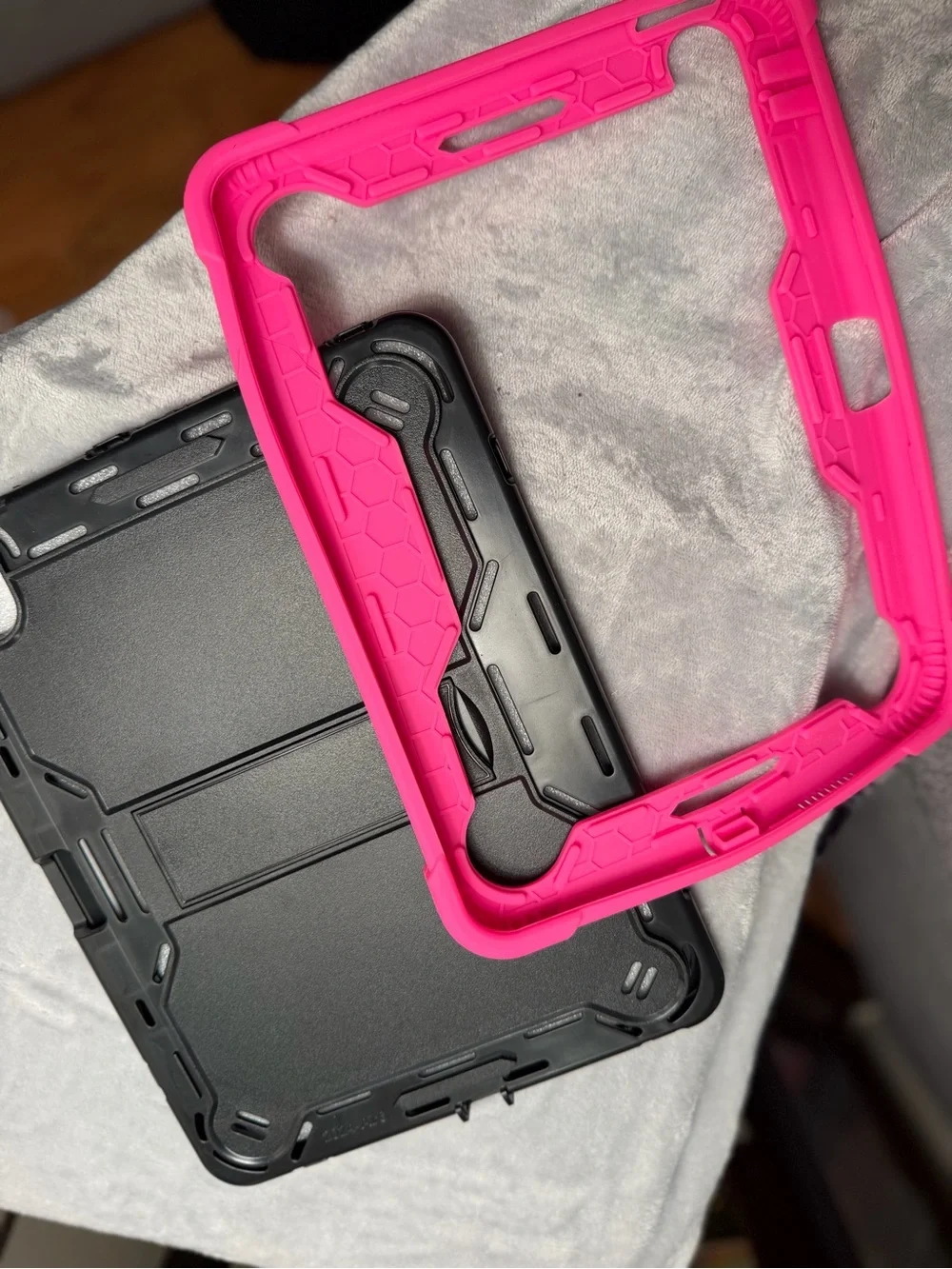 Hot Pink Rugged Tablet Case-fits iPad Air 11” comes w/1 glass screen protector